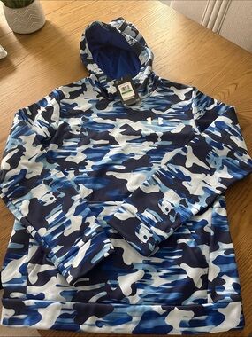 Under Armour Blue & White Camo Pullover Hoodie